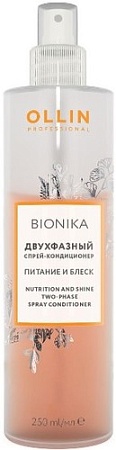 Кондиционер Ollin Professional BioNika Питание и блеск Двухфазный 250 мл