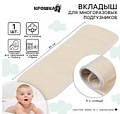 Вкладыш в многоразовый подгузник Крошка Я 4-х слойный 35 см, лен/хлопок