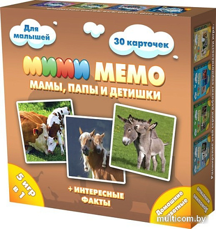 Настольная игра Нескучные игры Ми-Ми-Мемо Домашние животные 8051