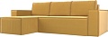 Угловой диван Mebelico Куба угловой 108652 (левый, БНП, микровельвет, желтый)
