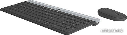 Клавиатура + мышь Logitech MK470 Slim Wireless Combo (графитовый, нет кириллицы)