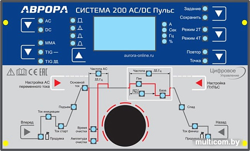 Сварочный инвертор Аврора Система 200 AC/DC Пульс