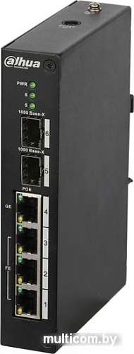 Коммутатор Dahua DH-PFS4206-4P-120