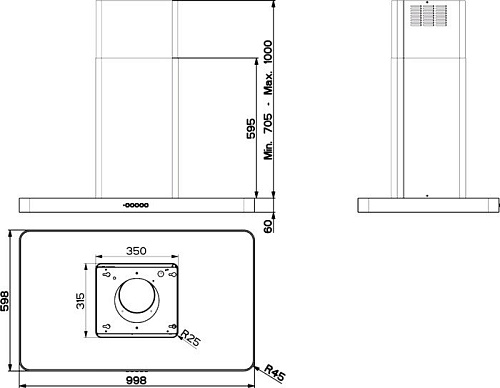 Кухонная вытяжка Faber T-Light Isola EV8P WH Matt A100