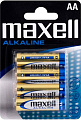 Батарейки Maxell Alkaline AA 4 шт (в блистере)