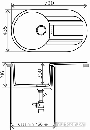 Кухонная мойка Tolero Loft TL-780 (сафари)
