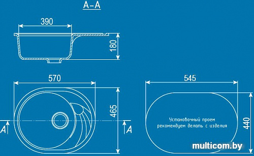 Кухонная мойка Ulgran U-403 (черный)