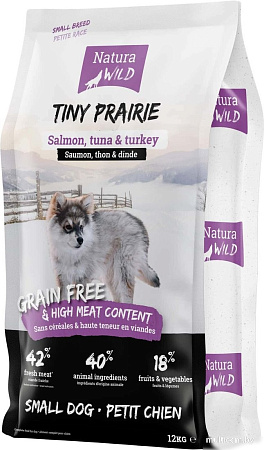 Сухой корм для собак Natura Wild Tiny Prairie с лососем, тунцом и индейкой 585437 (12 кг)