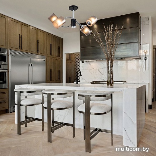 Люстра средней высоты Escada 661/4PL E27*60W Black/Chrome