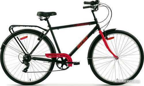 Велосипед AIST Broadway 2023 (черный/красный)