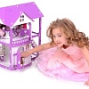 Кукольный домик Krasatoys Светлана с мебелью 000251 (белый/сиреневый)