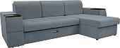 Диван Сириус Лидер-13 с оттоманкой НПБ 285x165 (Eva 32 велюр серый)