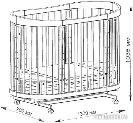 Детская кроватка Красная звезда Паулина-2 С422