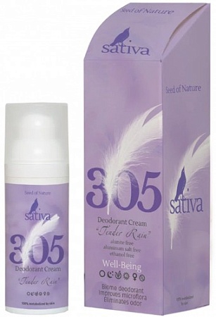 Дезодорант-крем Sativa Теплый дождь №305 50 мл