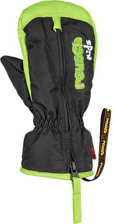 Варежки Reusch Ben mitten 4685408-0716 (р-р 4, mitten black/neon green inch)