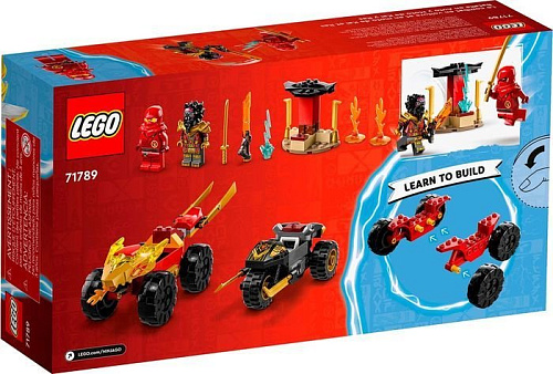 Конструктор LEGO Ninjago 71789 Кай и Рас: Битва на машине и мотоцикле