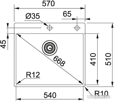 Кухонная мойка Franke Box BXX 210-54 TL 127.0369.295