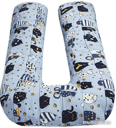 Подушка для беременных Amarobaby Котики AMARO-40U-KG (желтый)