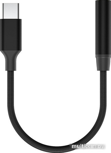 Адаптер Olmio 039799 USB Type C - 3.5 мм (0.12 м, черный)