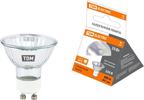 Галогенная лампа TDM Electric MR16-35 Вт-230 В-GU10 SQ0341-0010