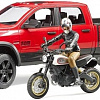Bruder RAM 2500 Power Wagon including Ducati Desert Sled 02502