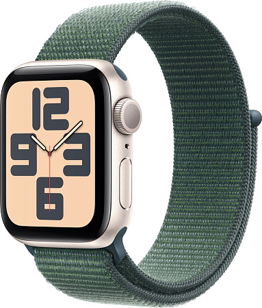 Умные часы Apple Watch SE 2 40 мм (алюминиевый корпус, звездный свет/зеленый, нейлоновый ремешок)