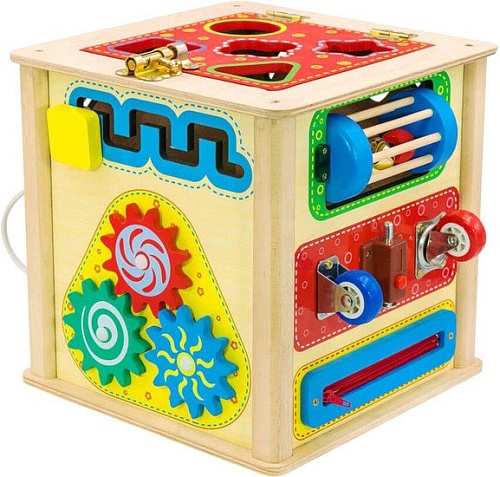 Бизиборд Alatoys Развивающий куб БК01