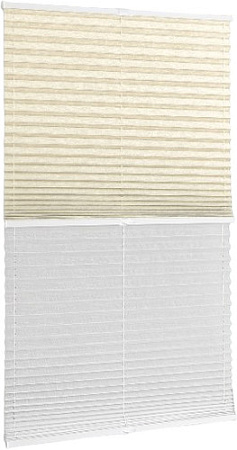 Плиссе Delfa Walnut СПШ-3402/3504 Basic Transparent (34x160, кремовый/белый)