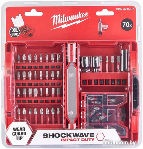 Набор бит Milwaukee 4932471587 (70 предметов)