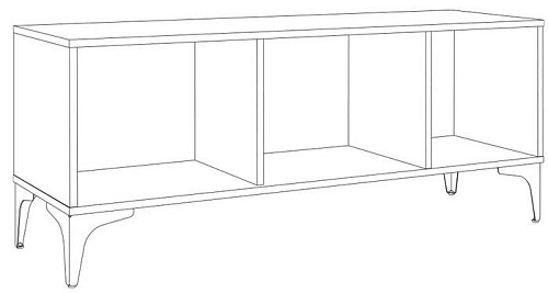 Тумба Mobi Вайс ТВ 13.270.01 (дуб зол. Craft-милк софт ПВХ-т.серый U2601)