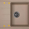 Кухонная мойка Ecoshtein Rechteck 620 (бежевый)