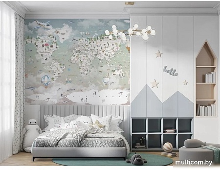 Фотообои Citydecor Детская Карта мира 351 300x260