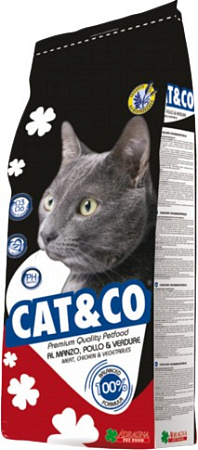 Сухой корм для кошек Cat&Co Beef and Chicken 20 кг