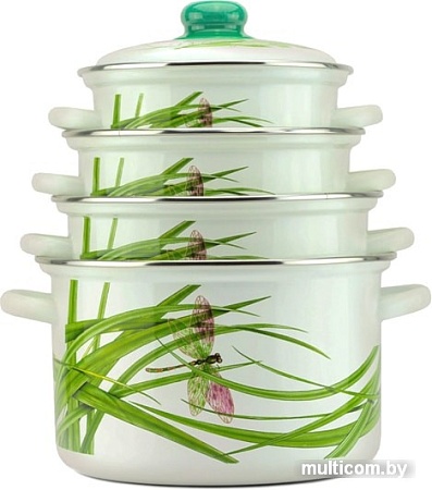 Набор кастрюль Эмаль Стрекоза 2-4216