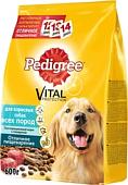 Корм для собак Pedigree для взрослых собак всех пород с говядиной 0.6 кг