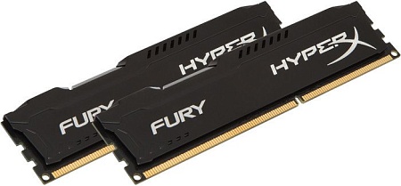 Оперативная память Kingston HyperX Fury Black 2x4GB KIT DDR3 PC3-10600 (HX313C9FBK2/8)