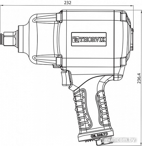 Пневматический гайковерт Thorvik AIW3416