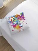 Чехол на подушку JoyArty Радужный футбол sl_17309