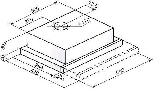 Кухонная вытяжка Faber Flox IX A60 [110.0436.367]