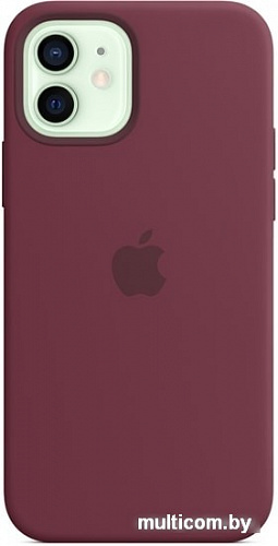 Чехол Apple MagSafe Silicone Case для iPhone 12/12 Pro (сливовый)