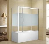 Стеклянная шторка для ванны Aquanet Practic AE10-B-165H150U-CP (прозрачное стекло/шелкография)