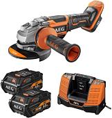 Угловая шлифмашина AEG Powertools BEWS 18-125BLPX-602C 4935464422 (с 2-мя АКБ, кейс)