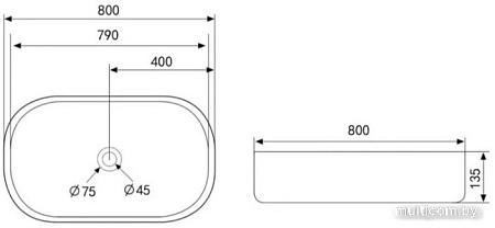 Умывальник Abber Bequem AC2110 (белый)
