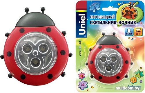 Ночник Uniel DTL-354 Божья Коровка (красный)