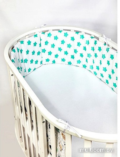 Постельное белье Amarobaby Космос двухсторонний (4 предмета, бирюзовый/синий)