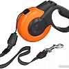 Поводок-рулетка Fida Mars трос 5 м M 66086 (оранжевый/черный)