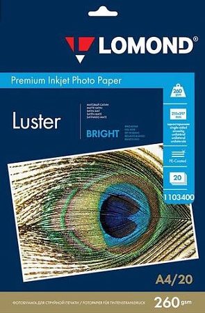 Фотобумага Lomond Bright Luste A4 260 г/м2 20 л 1103400