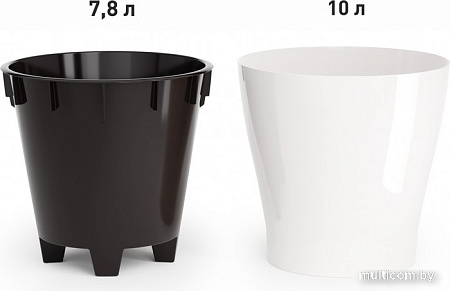 Горшок Альтернатива Лея М8862 (10 л, белый)