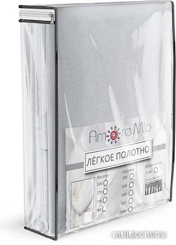 Тюль Amore Mio 6PL 02 bat ut 3x2.7 м 90601 (белый)