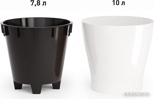 Горшок Альтернатива Лея М8862 (10 л, белый)